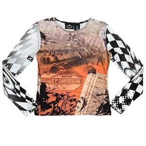 Medium Long Sleeved Harley Davidson Motorcycle Shirt